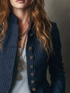 retro-stand-collar-striped-long-sleeve-jacket
