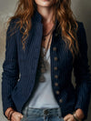 retro-stand-collar-striped-long-sleeve-jacket