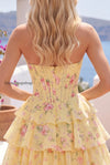 yellow-a-line-floral-corset-short-fringed-strapless-homecoming-dress-with-ruffles
