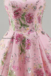 sparkly-pink-floral-beaded-a-line-short-strapless-homecoming-dress