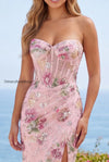 floral-corset-tight-short-sparkly-pink-ruched-beaded-homecoming-dress-with-slit
