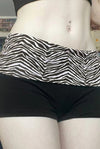 letter-print-bodycon-booty-shorts
