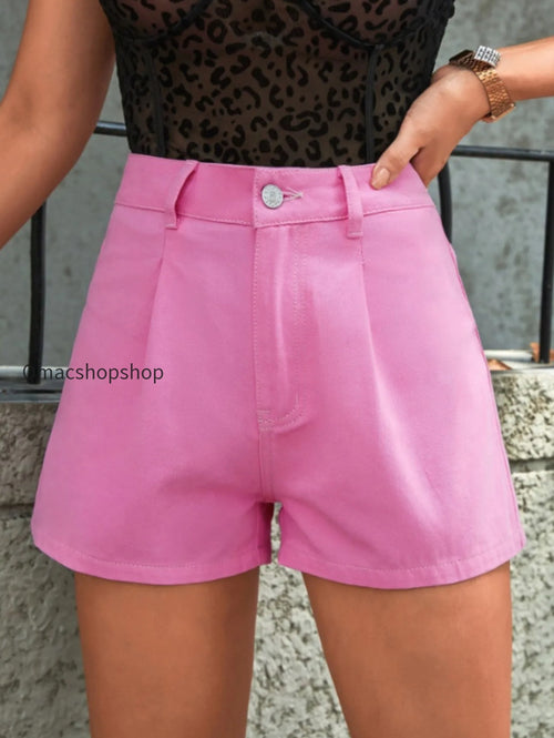 High-Waisted Denim Shorts