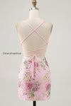 sparkly-pink-beaded-floral-short-tight-homecoming-dress-with-sequins