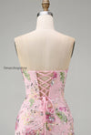 floral-corset-tight-short-sparkly-pink-ruched-beaded-homecoming-dress-with-slit