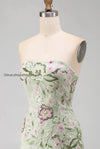 sage-green-floral-short-strapless-homecoming-dress-with-ruffles
